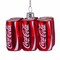 KSA Pack of 6 Red and White Coca Cola Glass Christmas Ornaments 4.25"